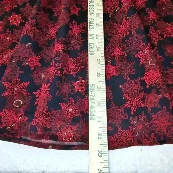 Jaclyn Smith Skirt Womens 1X Black Red Lined Side Zip Whimsygoth Witchy - Picture 9 of 14